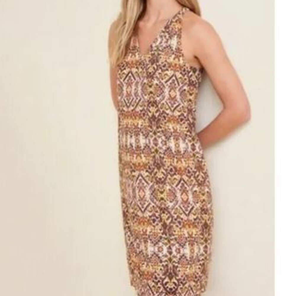 Garnet Hill lined ikat print dress - Easy Cotton-Gauze Cover-Up - NWT - S